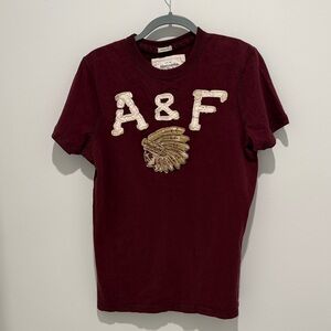 Vintage Abercrombie & Fitch Maroon Tee with Logo